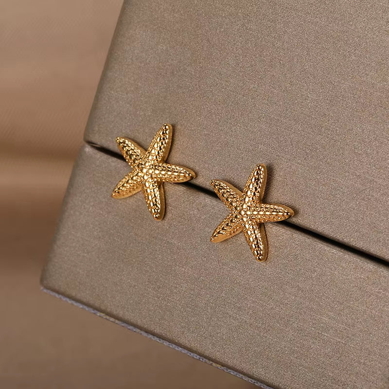 Minimal Starfish Earings Fashion Jewelry Cute Animal Stud Earring Best Friend Gifts 2022 Boucles D'Oreilles