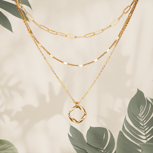 Layered 14K Gold Necklace Set